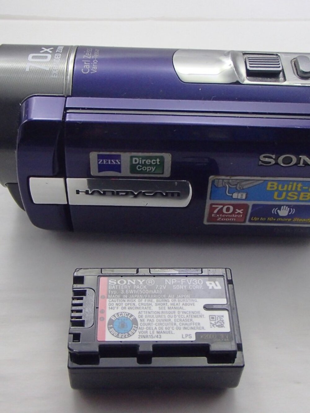 Sony Handycam Memory Card Camcorder DCR-SX45 w/Battery - No Charger - Tested - Picture 12 of 12